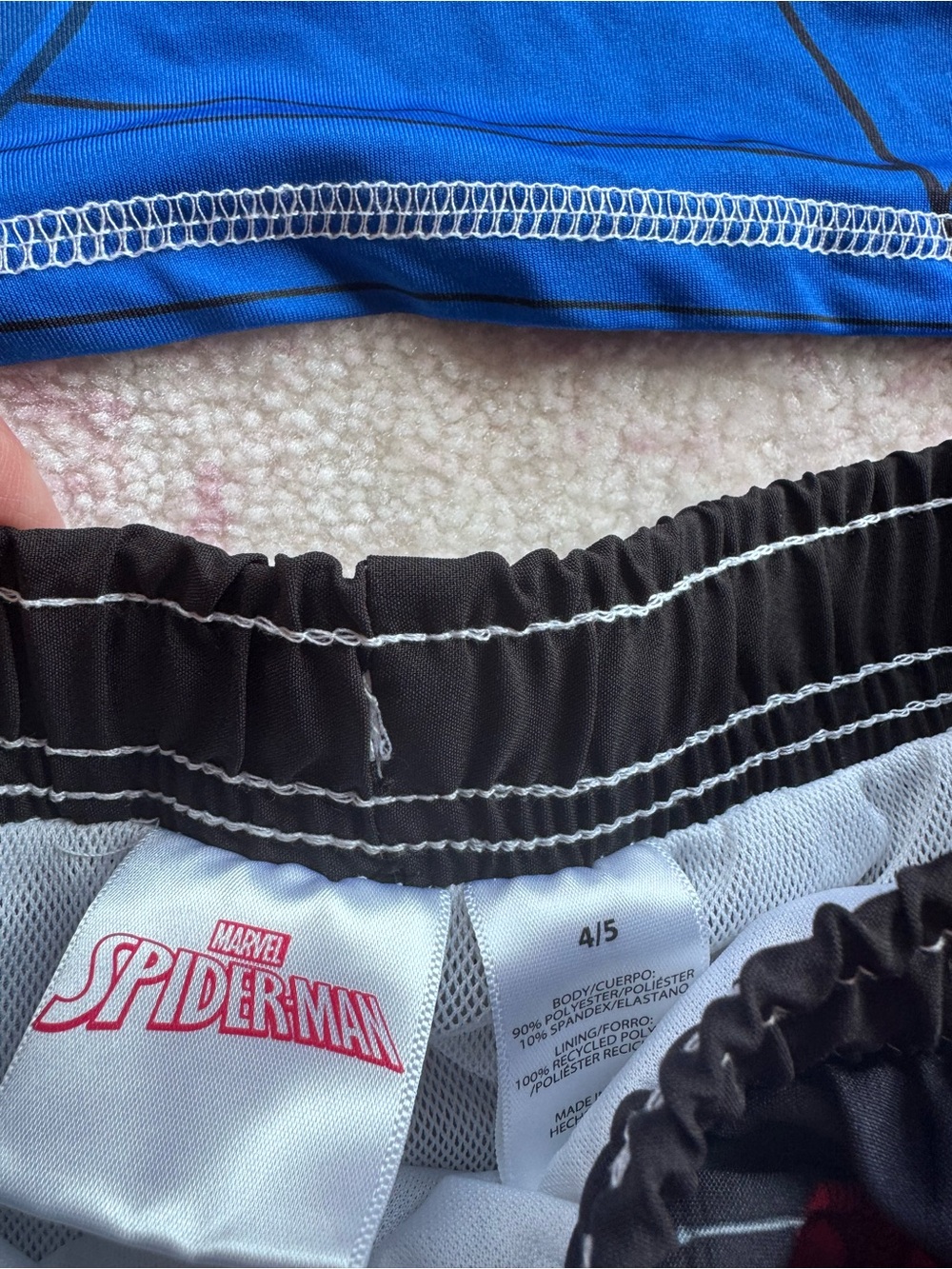Marvel Spider-Man Blue & Black Swim Set (Size 4/5) - Picture 2 of 2
